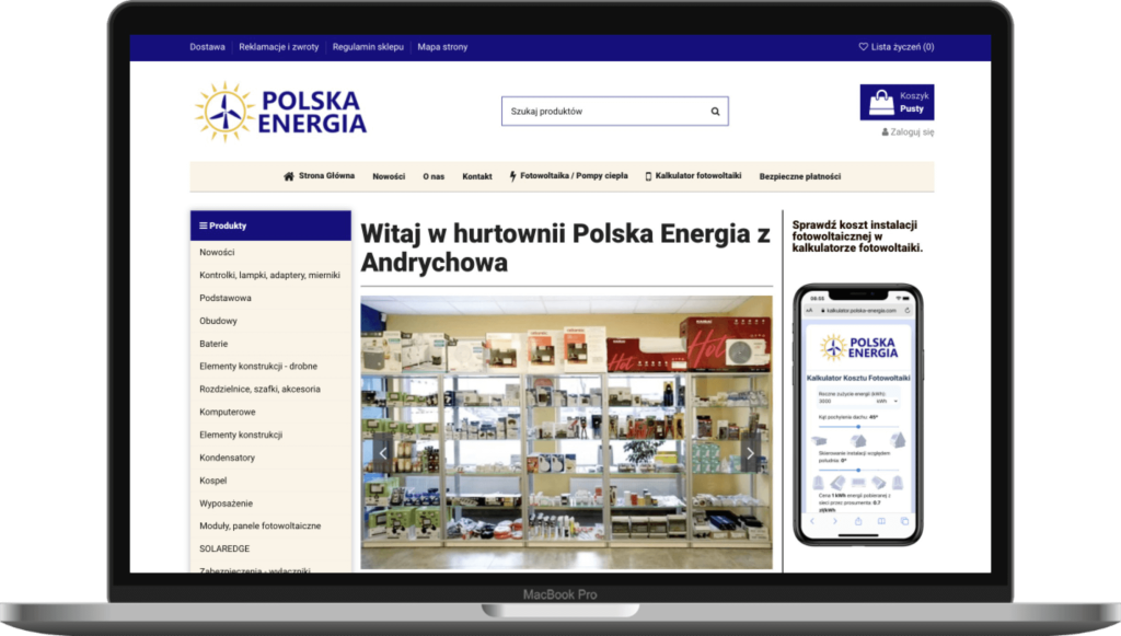 Nowy e-sklep Polska energia
